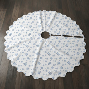 Snowflake Pattern Christmas Tree Skirt