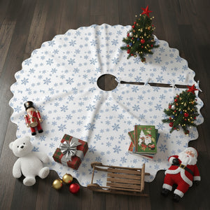 Snowflake Pattern Christmas Tree Skirt