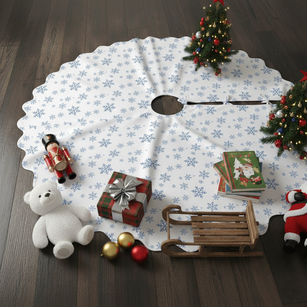 Snowflake Pattern Christmas Tree Skirt