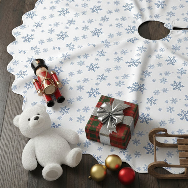 Snowflake Pattern Christmas Tree Skirt