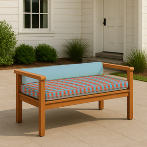 Symmetric Butterfly Watercolor Custom Bench Cushion - Water Resistance