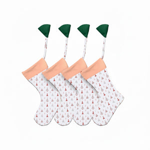 Christmas Tree & Star Pattern Printed Stockings