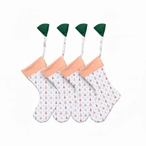 Christmas Tree & Star Pattern Printed Stockings