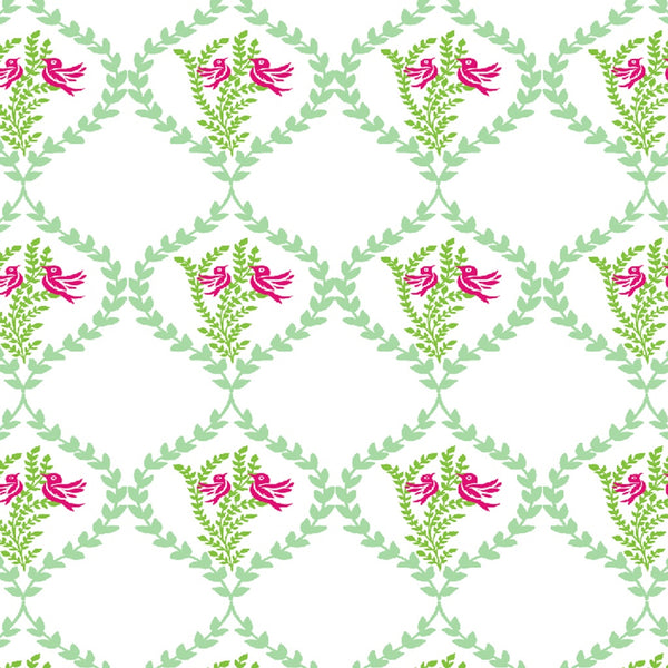 Vintage Floral Bird Table Runner