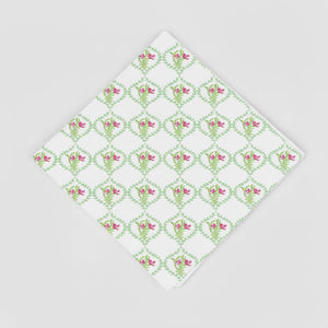 Vintage Floral Bird Pattern Printed Napkin (Set of 4)