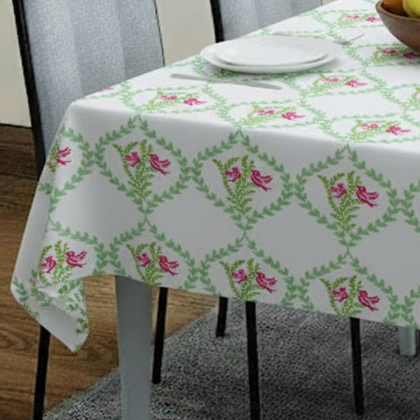 Vintage Floral Bird Pattern Table Cloth