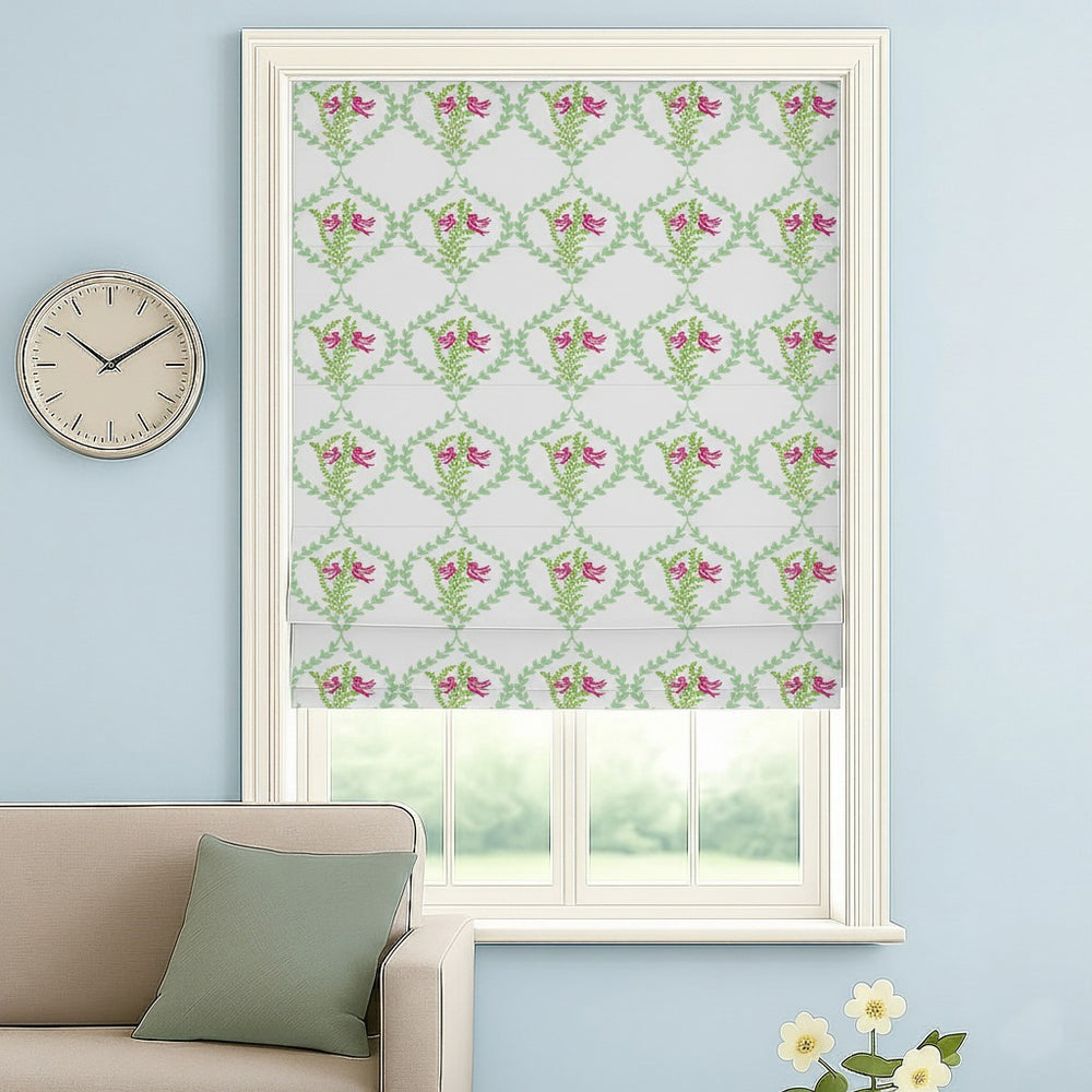 Vintage Floral Bird Roman Shades
