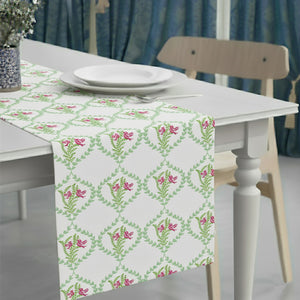 Vintage Floral Bird Table Runner