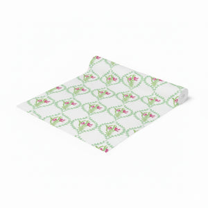 Vintage Floral Bird Table Runner