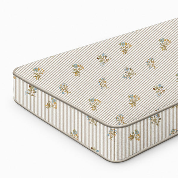 Vintage Floral Pinstripe Custom Bench Cushion