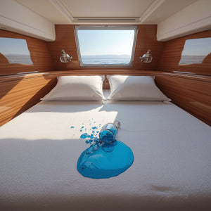 V Berth Waterproof White Mattress Protector