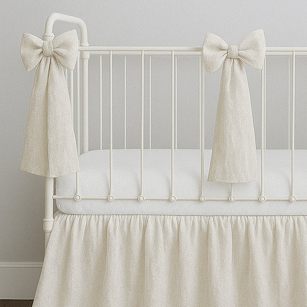 Ruffle Linen Crib Skirt