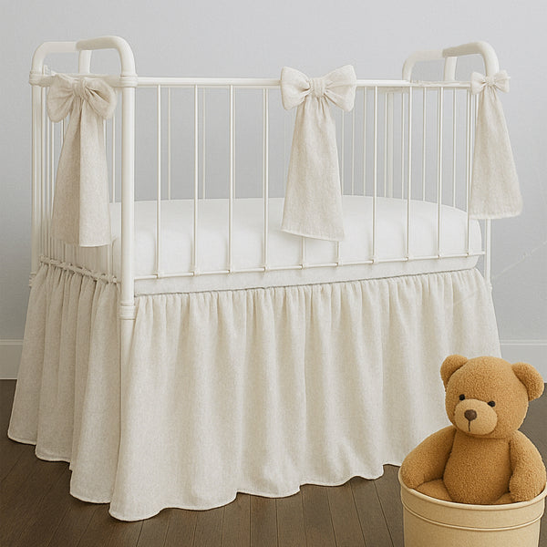 Ruffle Linen Crib Skirt