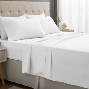 400TC Cotton Wrinkle-Free Sateen Solid Sheet Set