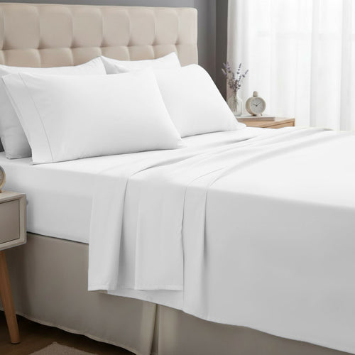 400TC Cotton Wrinkle-Free Sateen Solid Sheet Set