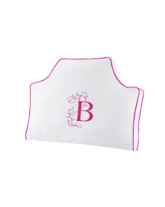 hot pink-monogram-cotton-cover-foam-headboard