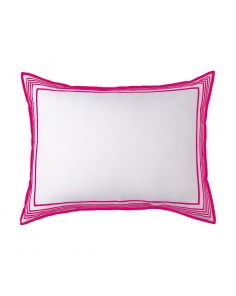 hot pink-smart-border-cotton-emboirdery-pillow-sham