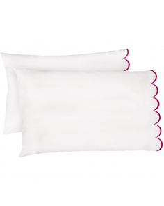 hot pink-Allena-400tc-cotton-scallop-pillow-case-set-of-2