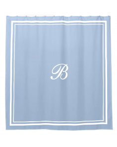 Classic Border Frame Cotton Shower Curtain