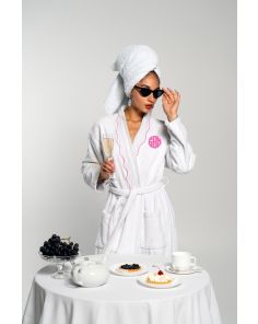 hot pink-cotton-bath-robe-scallop-embroidered
