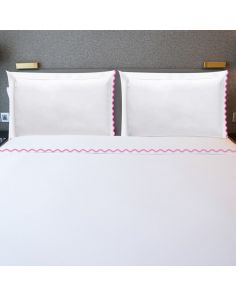 hot pink-cotton-small-scallop-sheet-set