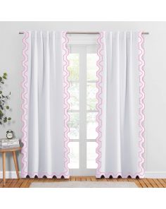 hot pink-u-shape-zig-zag-embroidery-emboirdery-cotton-curtain
