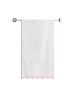 hot pink-zig-zag-u-shape-embroidered-bath-towels-set
