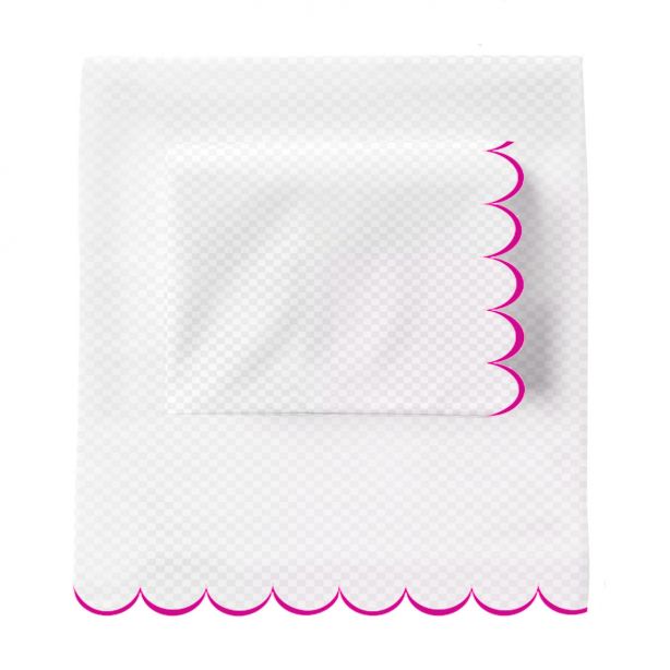 hot pink-Allena-cotton-scallop-microcheck-sheet-set