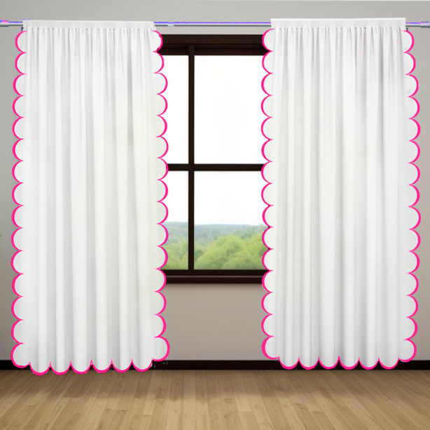 hot pink-allena-scallop-cotton-curtain