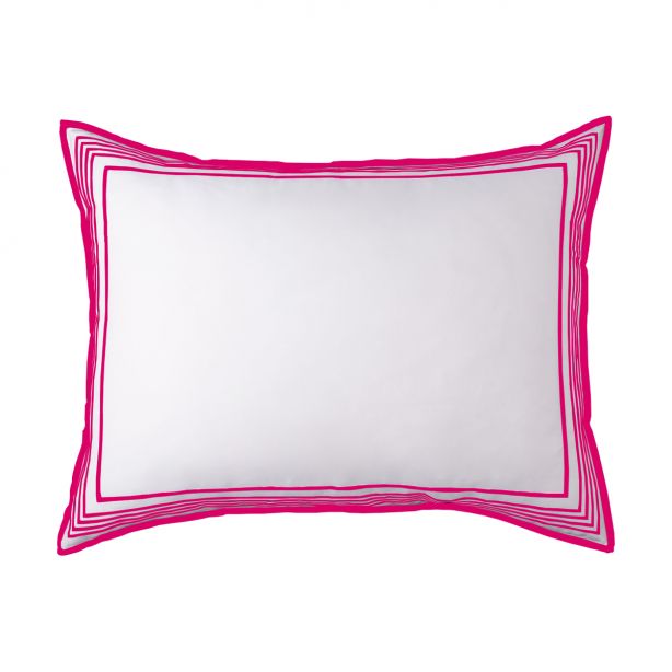 hot pink-smart-border-cotton-emboirdery-pillow-sham