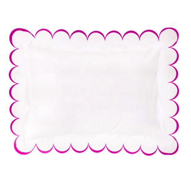 hot pink-Allena-cotton-scallop-pillow-sham