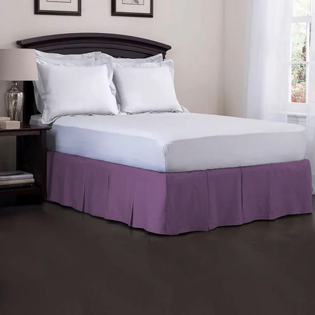 400TC Cotton Sateen Detachable Pleated Bed Skirt