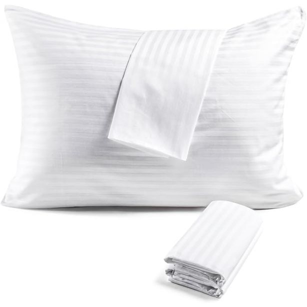 zippered-white-striped-pillowcases