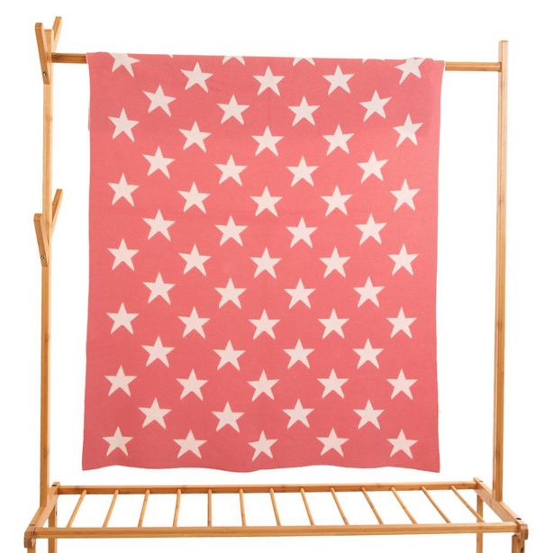 Star-Pink-Knitted-Cotton-Baby-Blanket