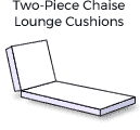 2 Piece Chaise Lounge Cushions