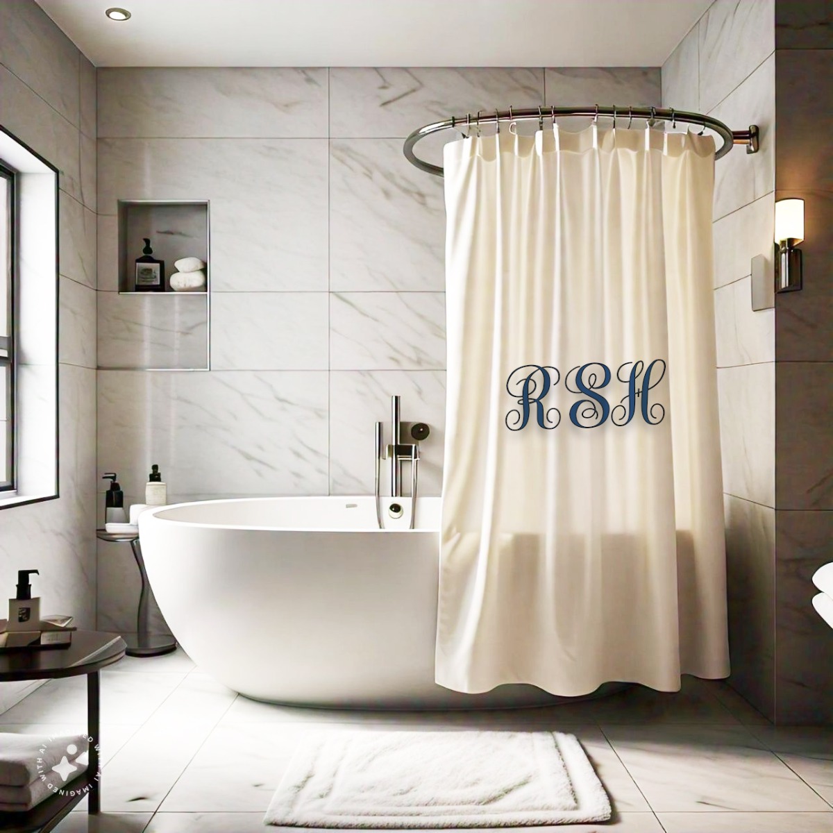 Monogram Shower Curtain