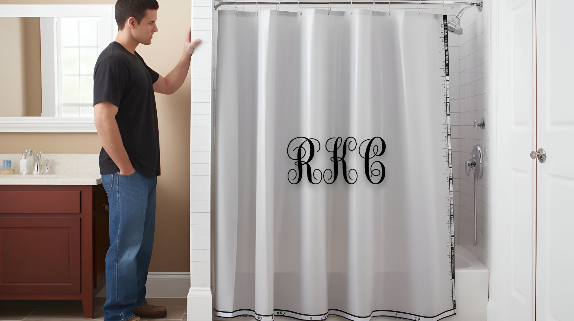 Monogram Shower Curtain