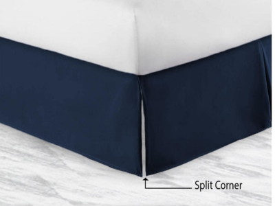 split corner bed skirt